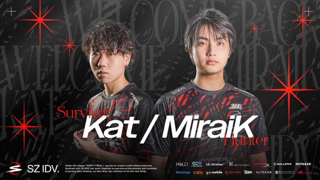IdentityV】MiraiK選手、Kat選手加入のお知らせ | SCARZ